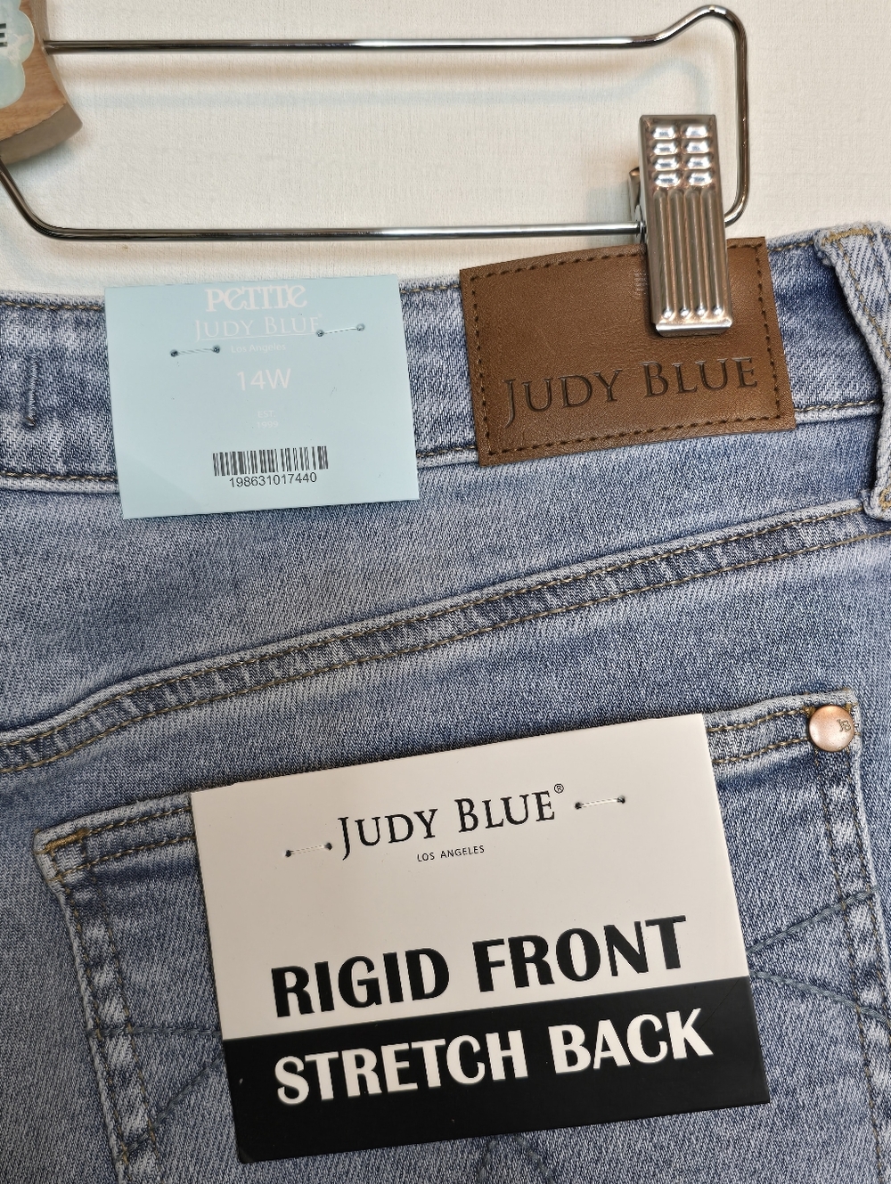 Judy Blue Mid Rise Rigid Magic Destroy Straight 14W Denim Jeans 881060 - Picture 6 of 16